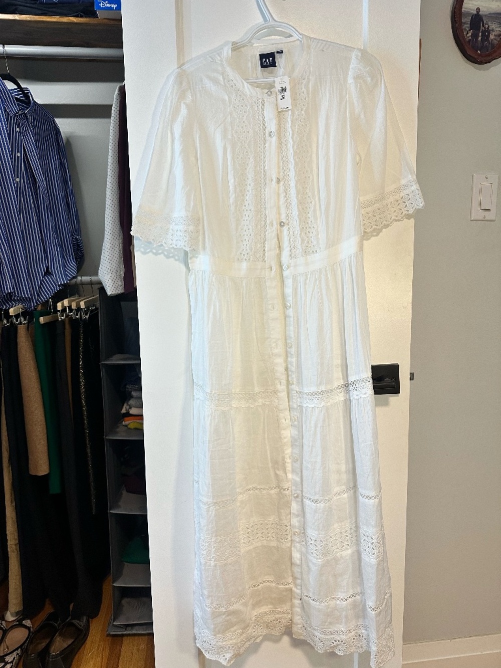 White Cotton Gap Dress
